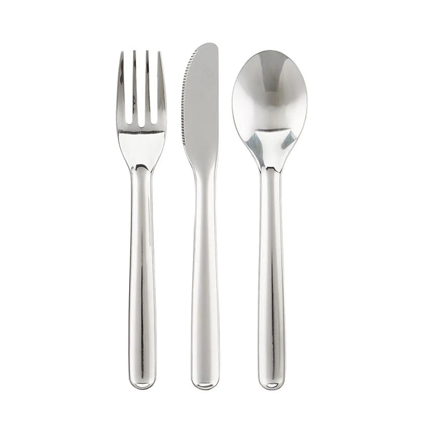 Built Gourmet 4-Piece Cutlery Set – Stainless Steel Utensils with Gray Case