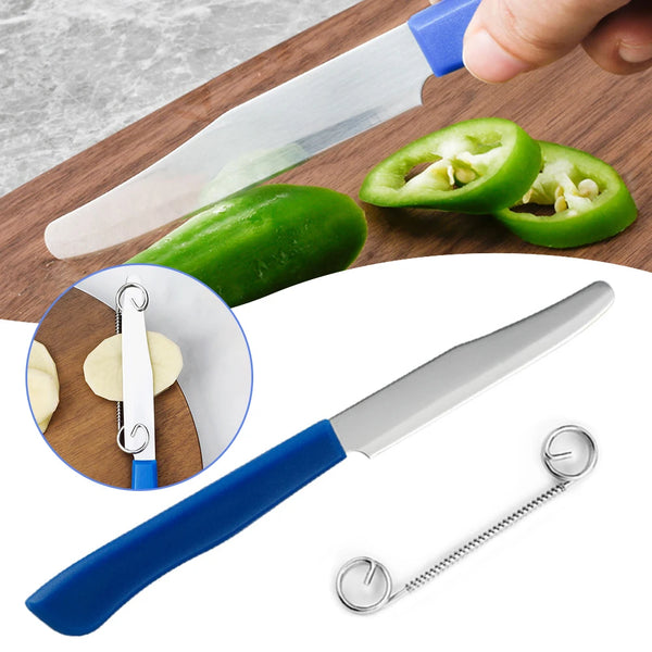 2-in-1 Vegetable & Fruit Peeler – Quick Slicing Cutter with Spring