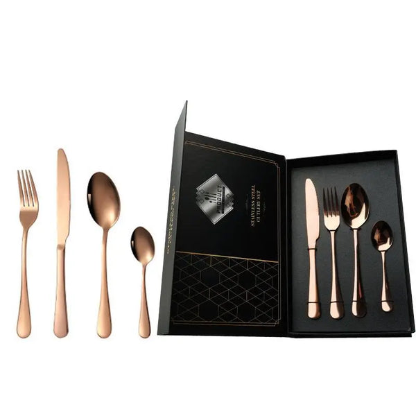16/24-Piece Stainless Steel Tableware Set – Knife, Fork & Spoon