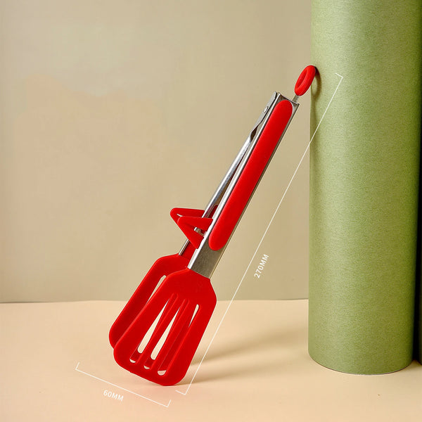 Silicone BBQ & Kitchen Tongs – Non-Stick Stainless Steel Clamp