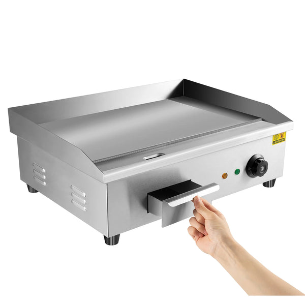 22" Commercial Electric Griddle – Stainless Steel Flat Top Grill