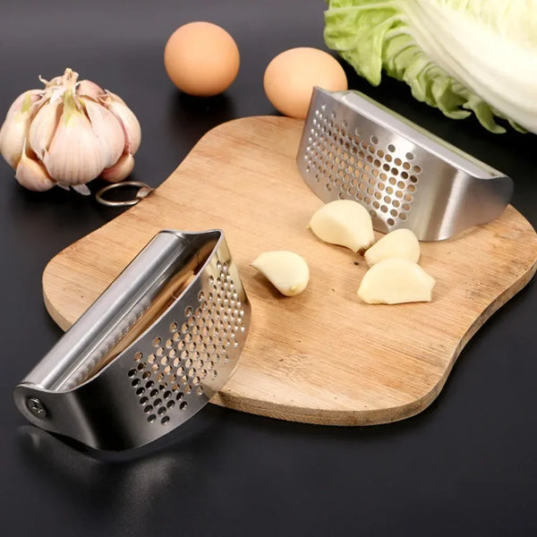 Manual Garlic & Ginger Rocker – Stainless Steel Crusher & Grater