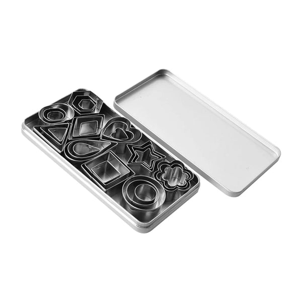 30-Piece Stainless Steel Cookie Cutter Set – Mini Shapes for Baking
