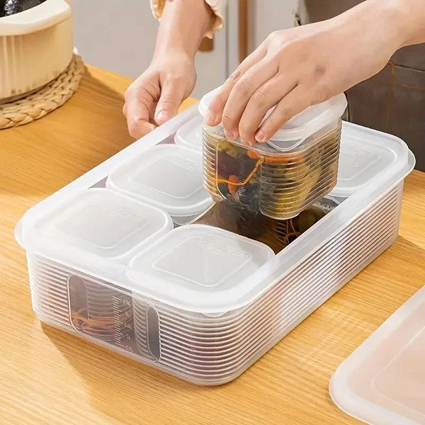 6-Grid Food Storage Container – Fresh-Keeping Box with Lid