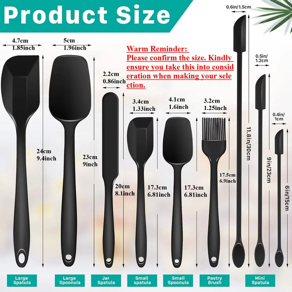 6/9-Piece Silicone Spatula Set – Non-Stick, Heat-Resistant Baking Tools