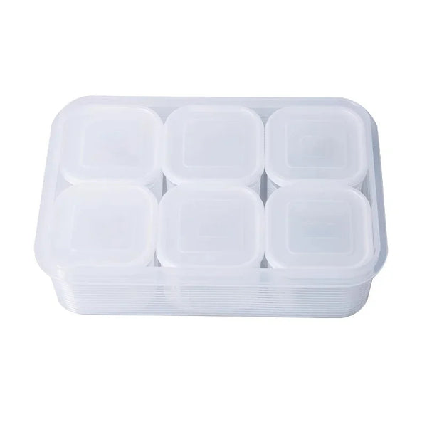 6-Grid Food Storage Container – Fresh-Keeping Box with Lid