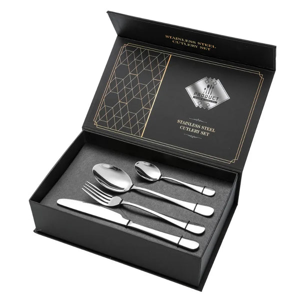 16/24-Piece Stainless Steel Tableware Set – Knife, Fork & Spoon