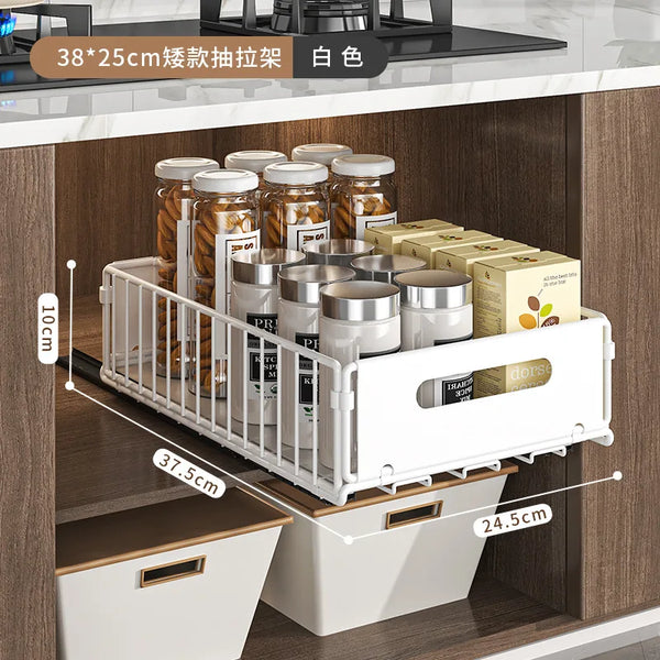 Pull-Out Cabinet Organizer – Slide Drawer Spice & Kitchen Storage Rack