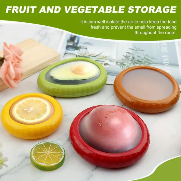 Silicone Fruit & Vegetable Storage Box – Leakproof Stackable Container